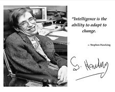 STEPHEN HAWKING QUOTE WITH FACSIMILE AUTOGRAPH - 8X10 or 11X14 PHOTO (AZ904) picture
