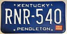 Kentucky 1988 PENDLETON COUNTY License Plate # RNR-540 picture