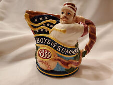 Vintage OMNIBUS 1839 Boys of Summer Baseball Ceramic Teapot 26oz 1995 picture