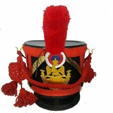 France Napoleon Shako Helmet with Red Long pompom & Red Cordon+ Red V look.... picture