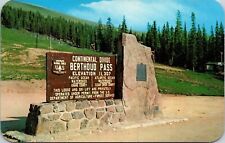 Markers Summit Berthoud Pass Hwy 40 Colorado CO Postcard VTG UNP Dexter Vintage picture