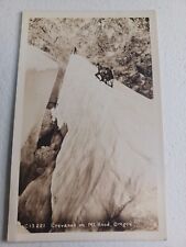 Oregon Crevasse Hikers Scene, Mt Hood  RPPC real photo, vintage postcard Sawyer picture