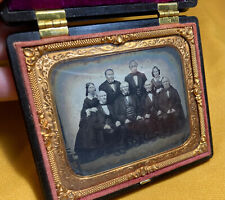 Antique Thermoplastic Photo Case 6th Plate with group image,  Berg #3-125 (L61) picture