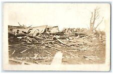 Omaha Nebraska NE RPPC Photo Postcard Scene In The Tornado District 1913 Antique picture