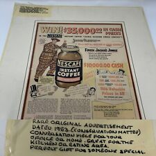 Vintage 1953 Nescafe Coffee Authentic  Advertisement Collectible Jackie Gleason picture