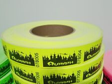 Vintage Aladdin Casino Las Vegas - (1) Roll of (1000) #rd Tickets Neon Yellow picture