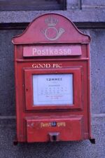 #SM20- d Vintage 35mm Slide Photo- Red Post Mailbox- Danish- 1963 picture