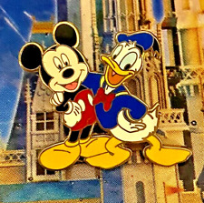 😍 2009 Classic Mickey Mouse and Donald Duck Best Friends Forever Disney Pin picture