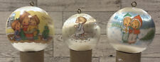 Vintage Satin Christmas Ornaments (Set Of 3) 1975-1979-1982 picture