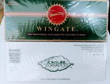 2 Sealed Boxes Wingate 200 Menthol King Filtered Cig Tubes picture