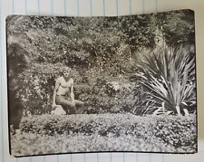 Handsome Shirtless Blonde Man In Garden Vintage Photo  Possible Gay Interest  picture