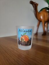 Vintage 90s Atlanta Georgia Peach Frosted Shot Glass Souvenir  picture
