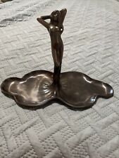 Art Nouveau Maiden Card Tray/Twin Sectioned Fruit Dish 8” picture