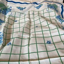 Beautiful Linen Tablecloth 50x32” Small Distress In Middle With Napkins picture