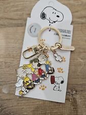 Peanuts Snoopy Family 70th Anniversary Collectible Metal Keychain Keyring picture