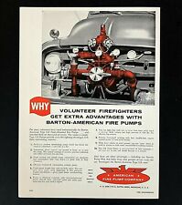 1958 American Fire Pump Co Advertisement Firetruck Firefighting Vtg Print AD picture