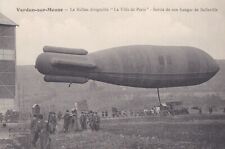 CPA 55 VERDUN/MEUSE airship balloon CITY OF PARIS exit hangar de BELLEVILLE picture