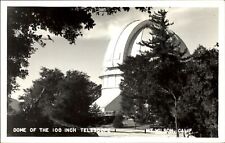 RPPC Mt. Wilson California 10 inch telescope dome ~ 1930-1950 postcard picture
