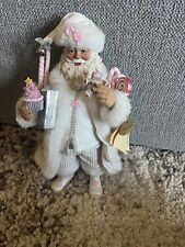Kurt Adler Fabriche Christmas Chef Santa Figurine, 12-Inch Pink (PINK) picture