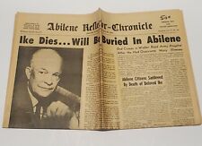 Eisenhower Hometown Newspaper w Bonus Special Edition Abilene KS March 28 1969 picture