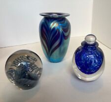 Robert Eickholt Vase, Paper Weight, Perfume Bottle picture