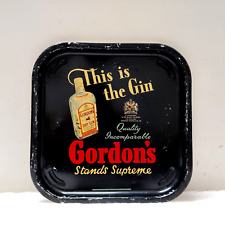 1950s Vintage Gordon's Dry Gin Advertising Tin Tray London England Barware TR51 picture