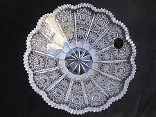 VINTAGE BOHEMIA QUEEN LACE HAND CUT 24% LEAD CRYSTAL BOWL 7