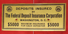 Detroit Bank & Trust (Comerica) FDIC Brass Plate 1977 picture
