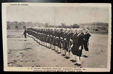 Vintage Postcard 1920's U.S. Naval Training Station, Hampton Roads, Virginia VA picture