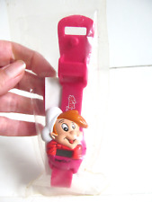 Vintage Kellogs Cereal Watch Snap Rice Crispy Pink Digital Rubber Strap Rare S3 picture