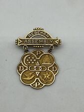 10k Gold Filled Daughters of Rebekah Assembly Pin Brooch PDDP Odd Fellows IOOF picture