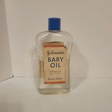 Vintage Johnson's Baby Oil 12 Fluid Ounce Glass Bottle picture