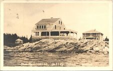 BAILEY ISLAND, ME, DRIFTWOOD HOTEL real photo postcard MAINE RESORT RPPC c1940 picture