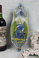 Antique italian majolica religious holy water font angel  picture