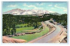 Pikes Peak Ute Pass Highway Woodland Park Colorado Early Postcard picture