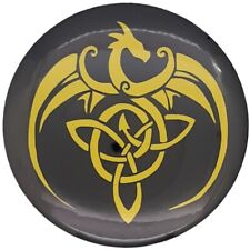1PK B16P Celtic Dragon Yellow - for dragon lovers everywhere - Pinback Button picture