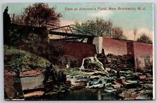 Postcard NJ New Brunswick New Jersey Dam at Johnson's Pond c1910s A47 picture