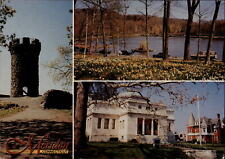 Connecticut Meriden Castle Craig Tower Hubbard Park multiview ~ postcard sku847 picture