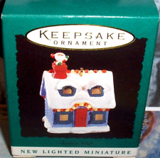 Santa's Visit`1995`Miniature-Ornament Has Lights Use Battery's-Hallmark Ornament picture