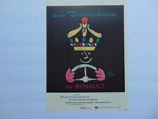 1957 LA DAUPHINE BY RENAULT vintage art print ad picture