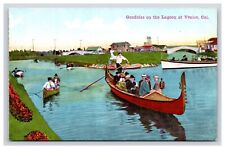 Postcard: CA Gondolas On The Lagoon, Venice, California - Unposted picture