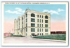 c1920's Public School St. Nicholas Avenue Brooklyn New York NY Postcard picture