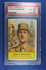 1965 Topps Battle Cards - #60 Charles DeGaulle - PSA VG-Ex 4 picture