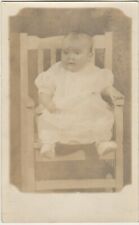 RPPC -- CHILD IN CHAIR AT 15 WEEKS AGE -- SHIRLEY E. DEAN -- ca 1930 - 1940's picture