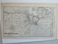 Original map of the Great Northern Railway (Eastern  Section) ~ 1906 picture