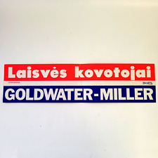 VTG 1964 Barry Goldwater Campaign Bumper Sticker Lithuanian 