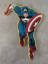 Captain America Marvel Comics Group Embossed Metal Figure Sign picture