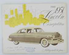 1951 Ford Lincoln Cosmopolitan Dealer Sales Fold Out Sales Brochure Print Ad picture
