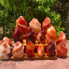 Natural Carnelian Stone Flame Carnelian Crystal Tower Specimen Minerals Decor picture