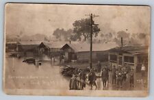 WWI US Army Flooded Camp, When it Does Rain El Paso TX -Real Photo RPPC Postcard picture